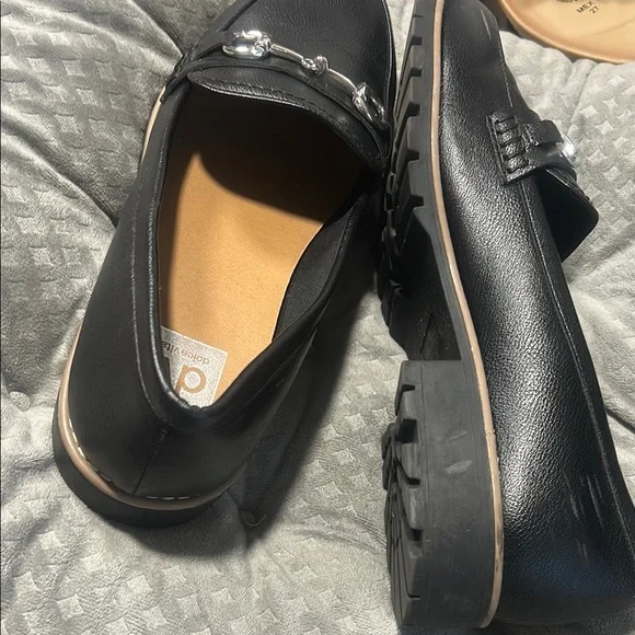 Dolce Vita Black Loafers with Silver Accents - Picture 5 of 9